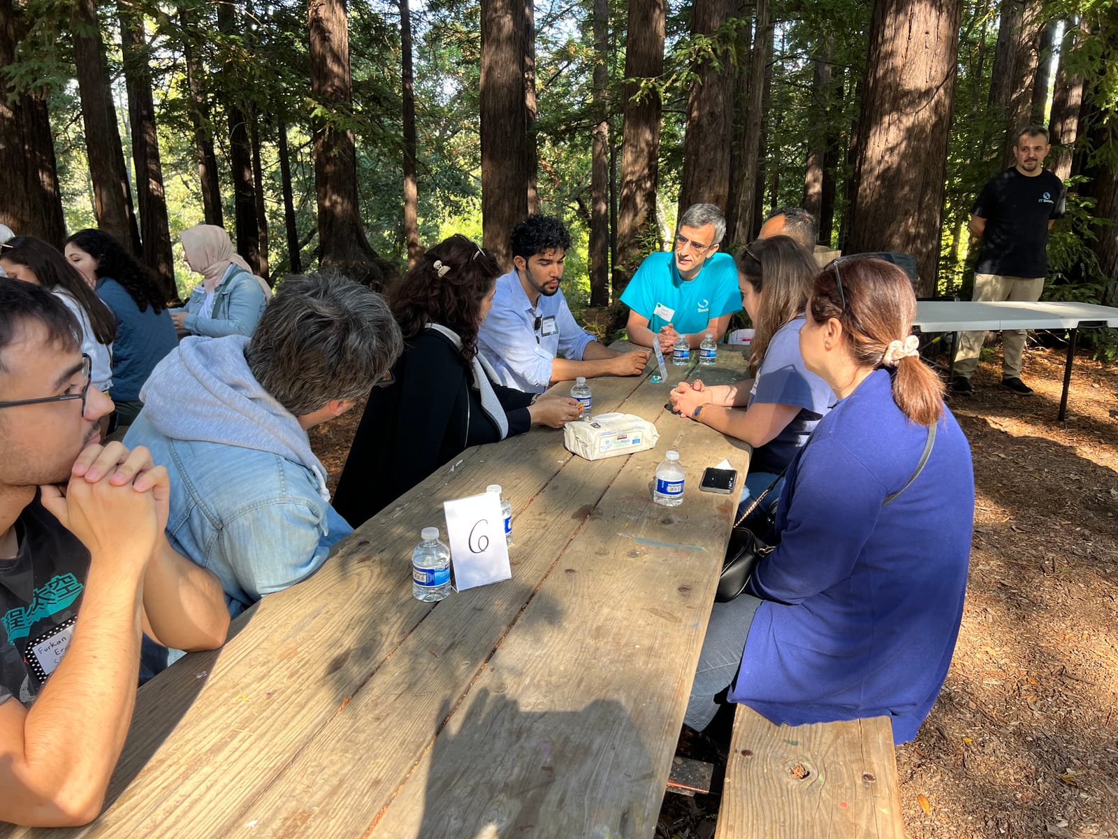 Speed networking at one of the numbered tables.